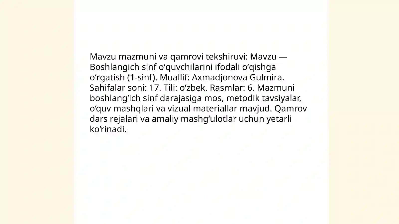 Boshlangich sinf oʻquvchilarini ifodali oʻqishga oʻrgatish(1-sinf) 3