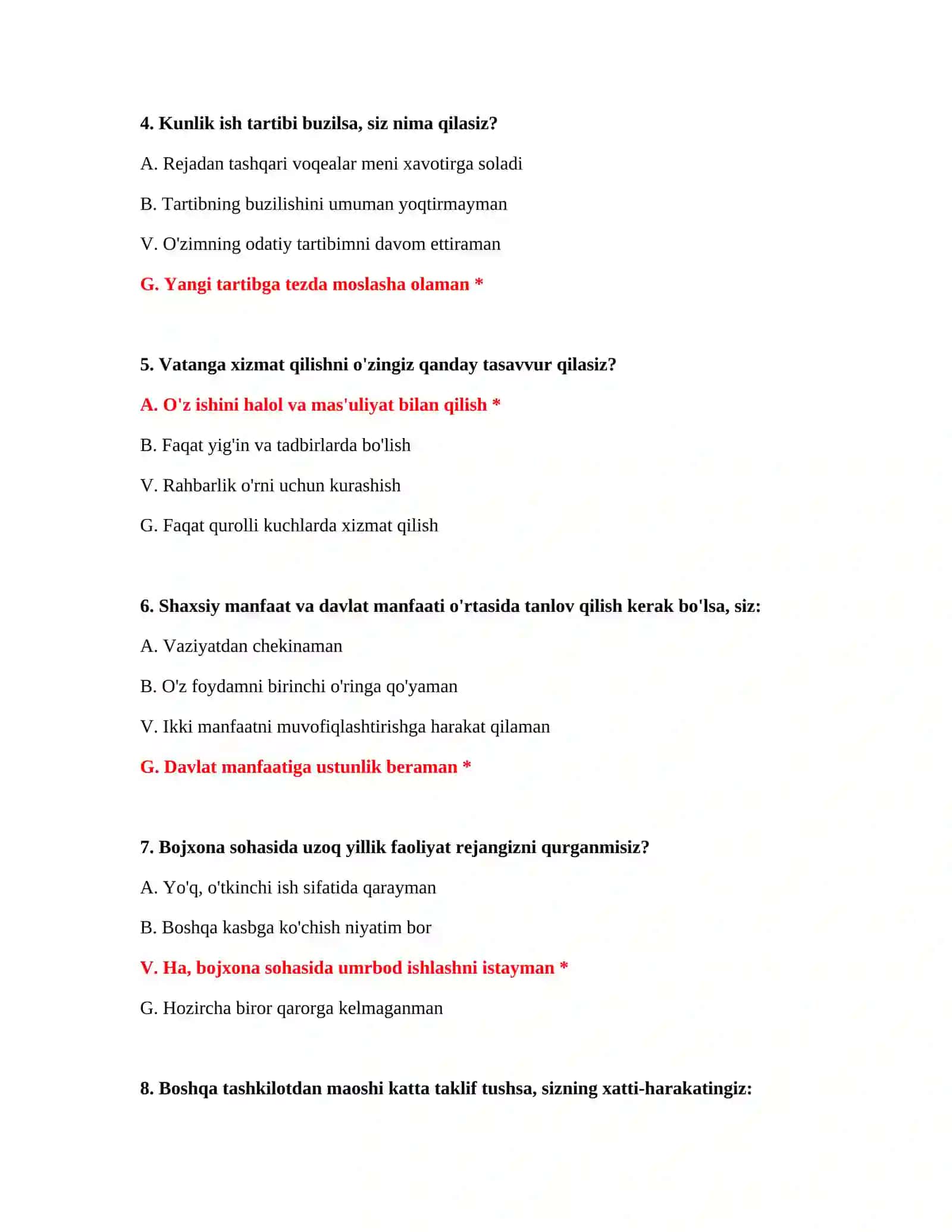 Bojxona yangi test savollari 3