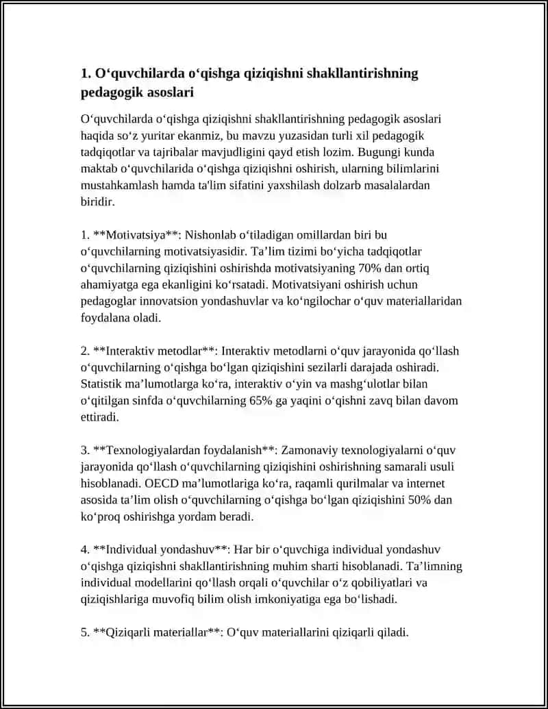 BOSHLANG‘ICH SINF O‘QUVCHILARIGA O‘QISHGA BO‘LGAN QIZIQISHLARINI SHAKILANTIRISH 3