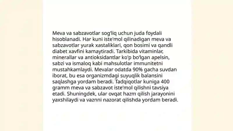 Meva va sabzavotlar 3