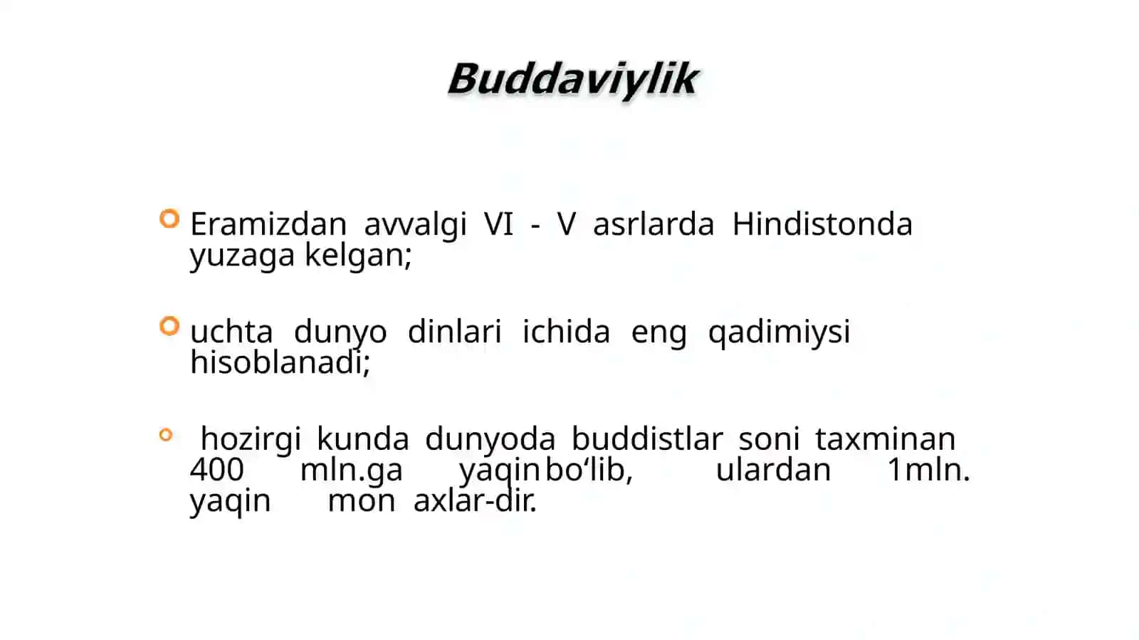 Buddizm va xristian dinlarining shakllanish tarixi va asosiy g’oyalari 3