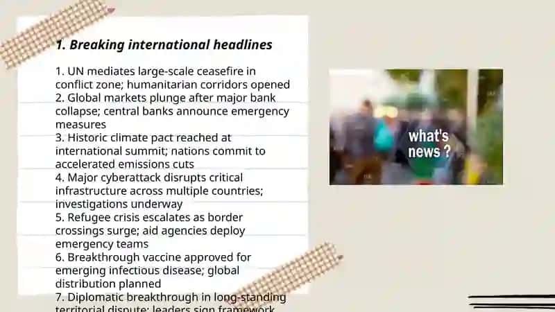 Plan: Breaking International Headlines 3