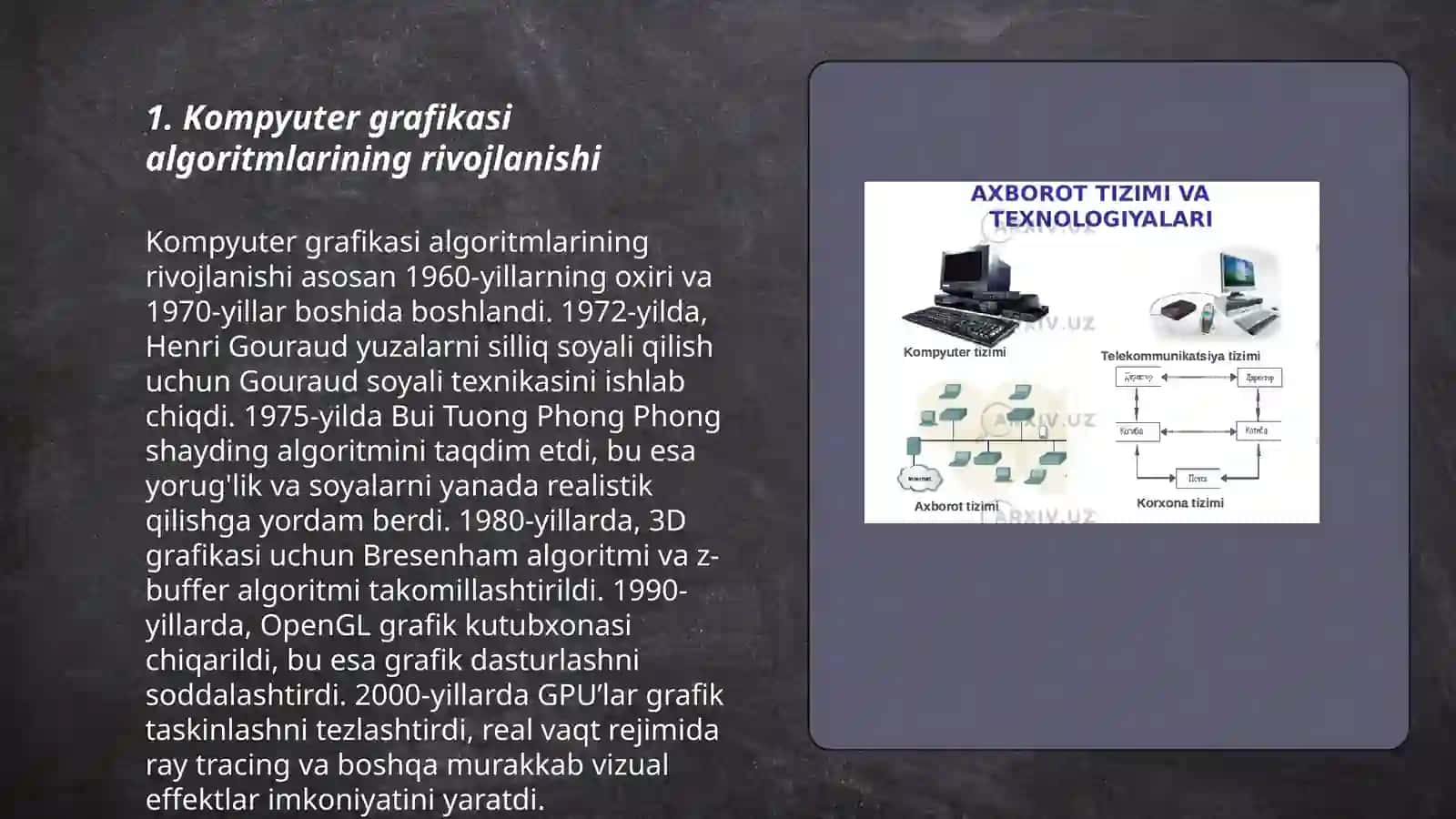 Kompyuter grafikasi va axborot texnologiyalarining kelajagi 3