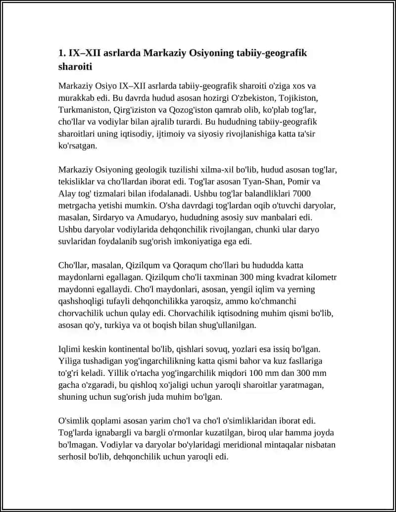 IX-XII ASRLARDA MARKAZIY OSIYONING TARIXIY GEOGRAFIYASI 3