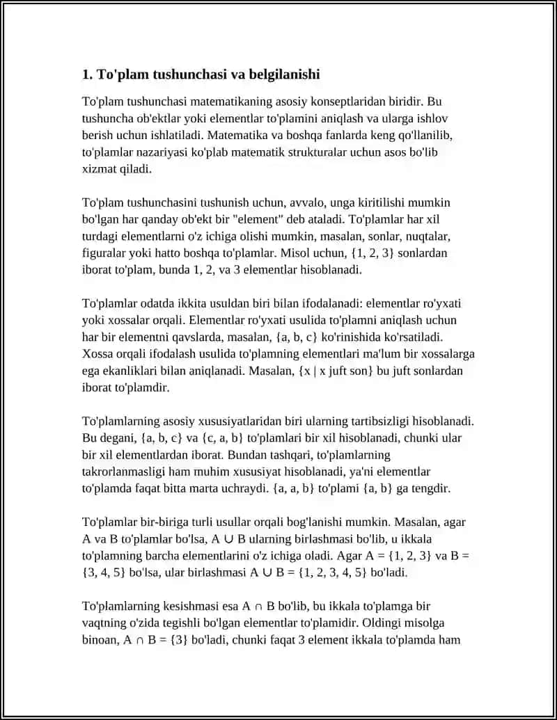 TO’PLAM TUSHUNCHASI VA ULAR USTIDA AMALLAR 3