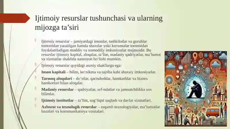 Mijozning ijtimoiy resurslarini va inqiroz tajribasining ijtimoiy-madaniy kontekstini baholash 3