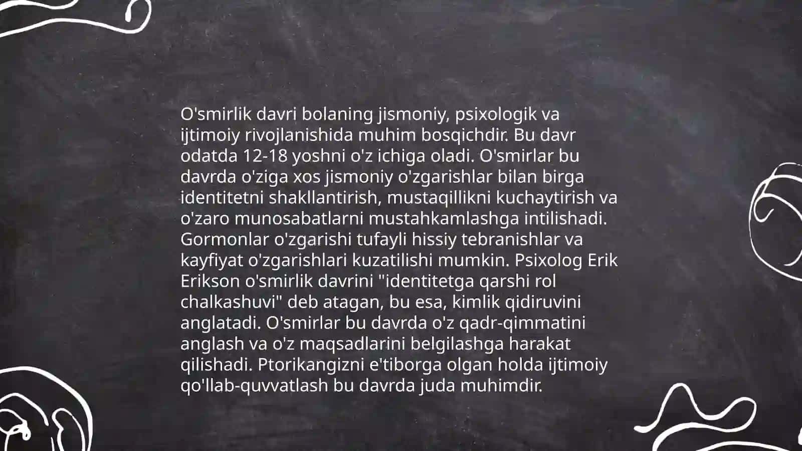 O’smirlik egosentrizmi”ning namoyon bo'lishi 3