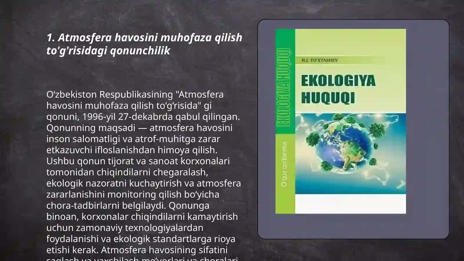 Atmosfera havosini muhofaza qilishning huquqiy asoslari 3