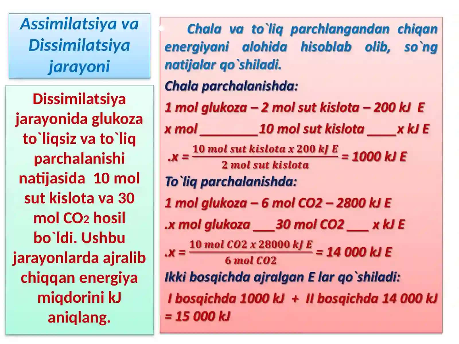 ASSIMILATSIYAVA DISSIMILATSIYAGA OID MASALA VAMISOLLARYECHISH 3