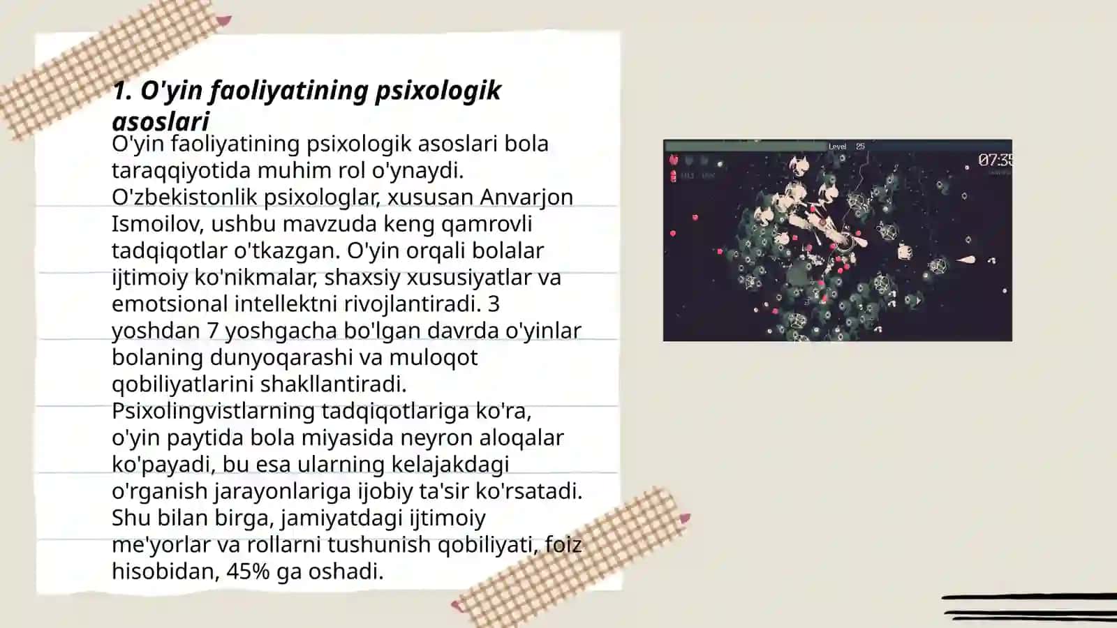 O'yin faoliyatining psixologik nazaryasi 3