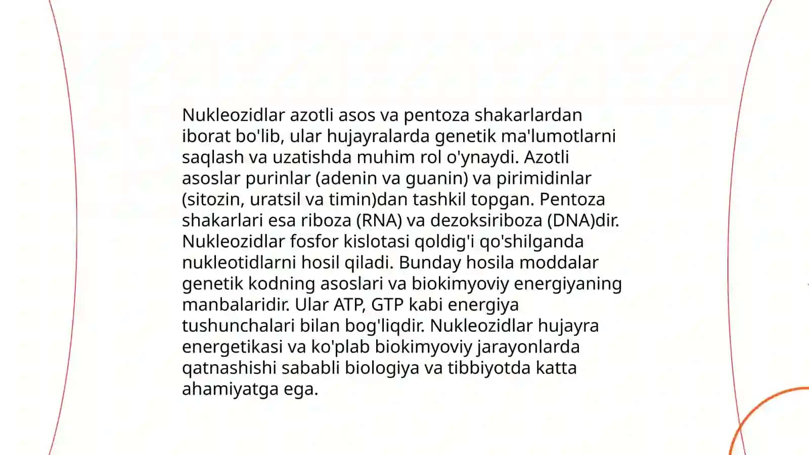 Nukleоzidlаr. Nukleоtidlаr. Nukleоzidlаrning mоnо- vа pоlifоsfаtlаri. Nukleоzidtsiklоfоsfаtlаr 3