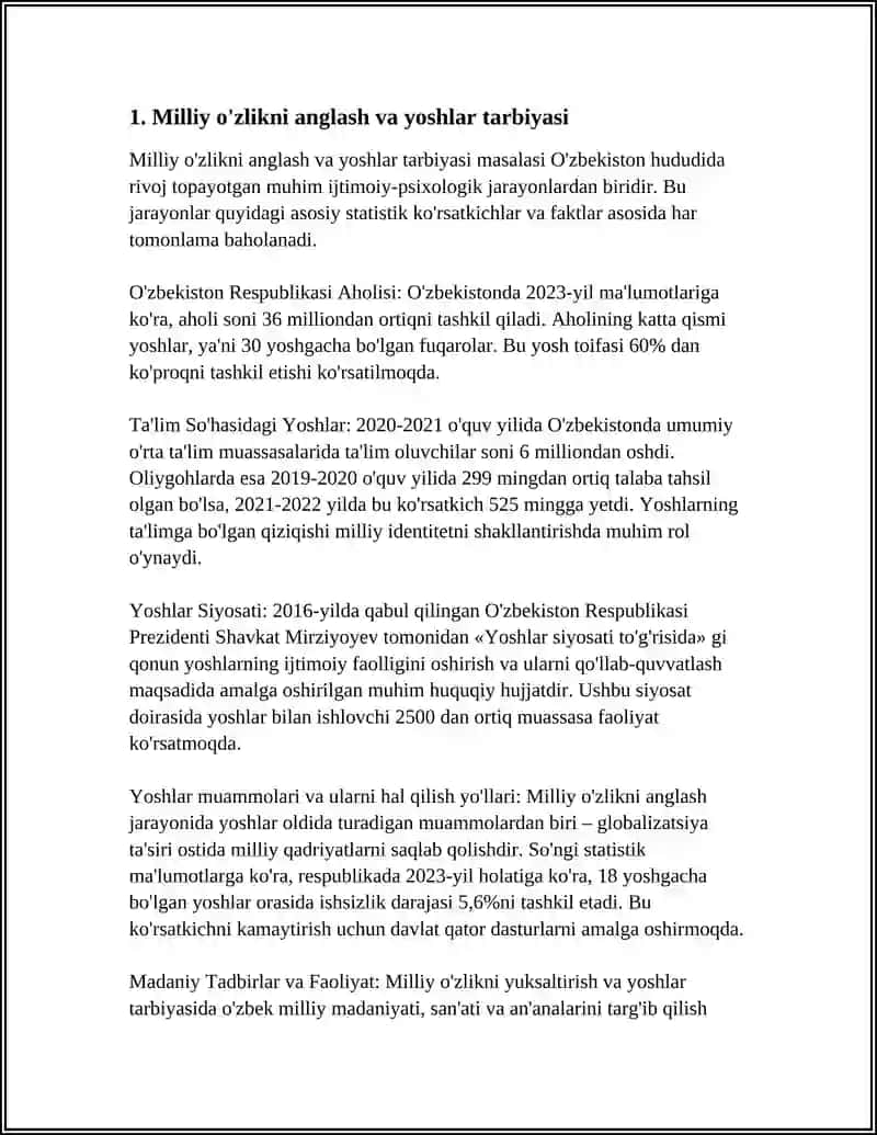 YANGI OʻZBEKISTONDA AMALGA OSHIRILAYOTGAN MANAVIY SOHADAGI OʻZGARISHLAR 3