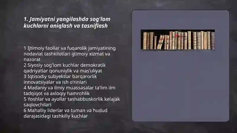 Jamiyatni yangilash uchun kurashayotgan barcha sog'lom kuchlarni birlashtirish zarur 3