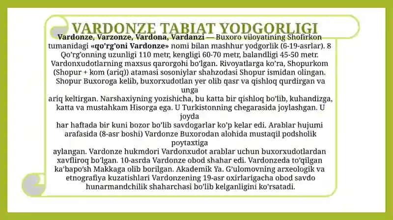 O’rta Osiyo hududidagi tabiat yodgorliklari 3