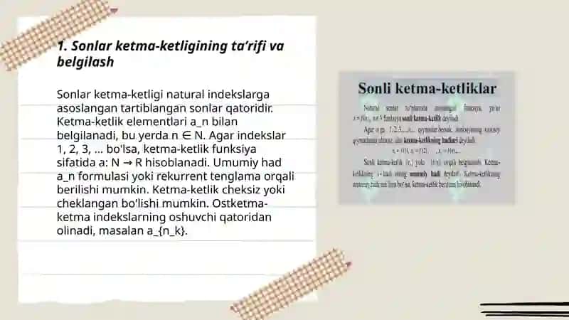 Sonlar ketma- ketligi va uning limiti 3