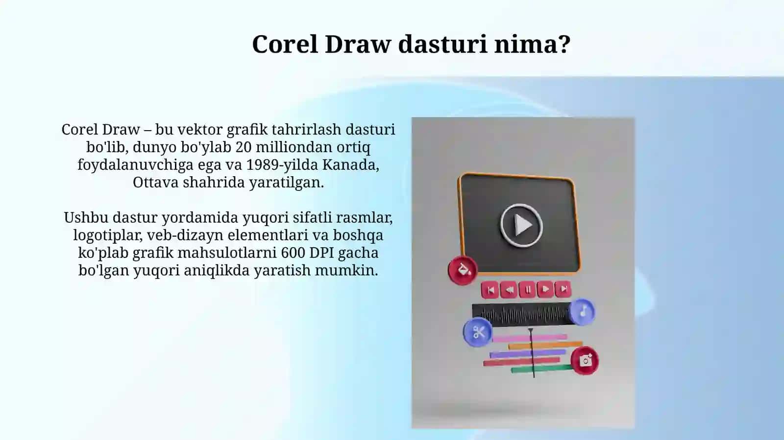 Corel Draw grafik dasturi va uning imkoniyatlari 3