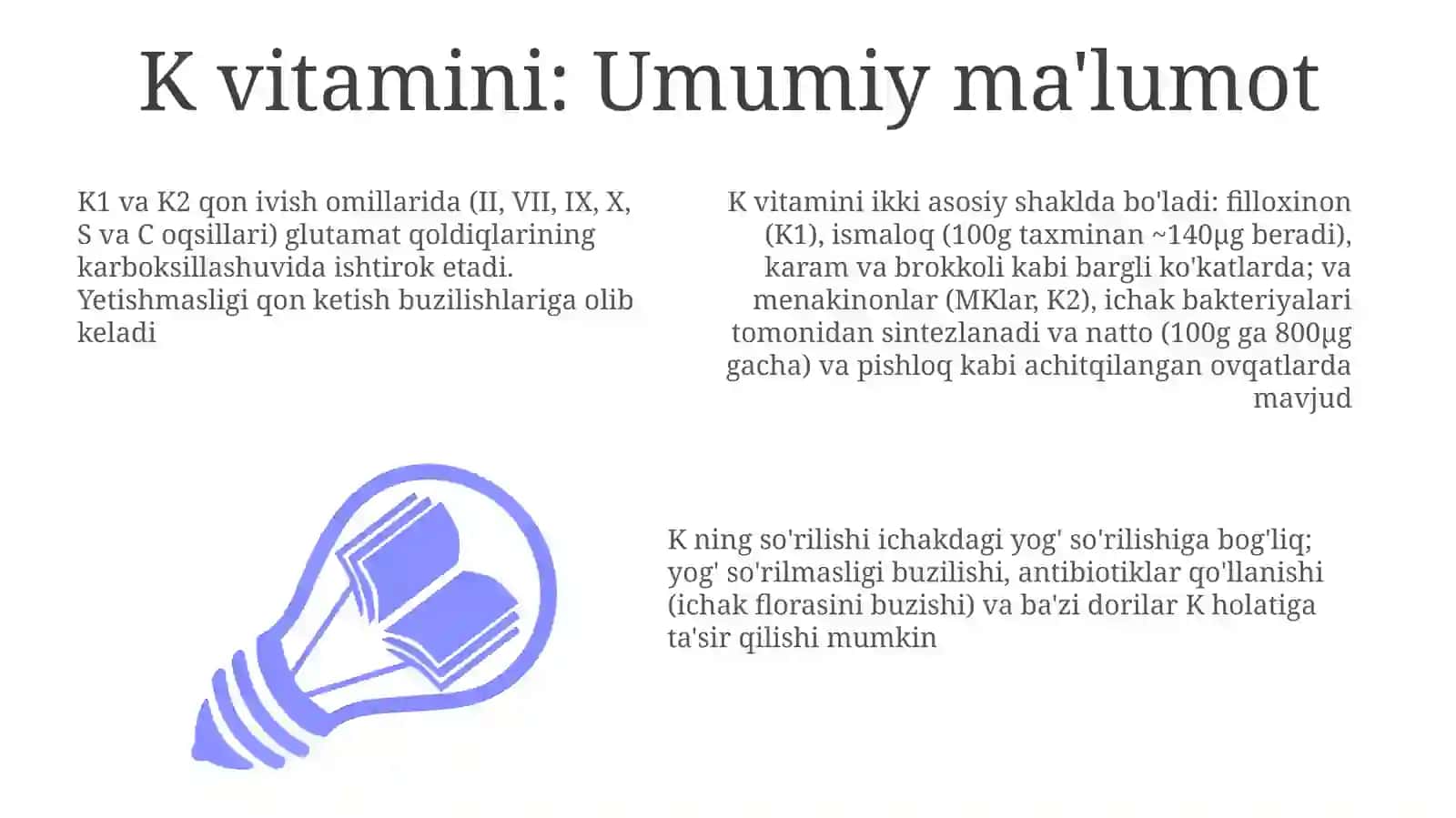 K vitamini: Umumiy ma'lumot 3