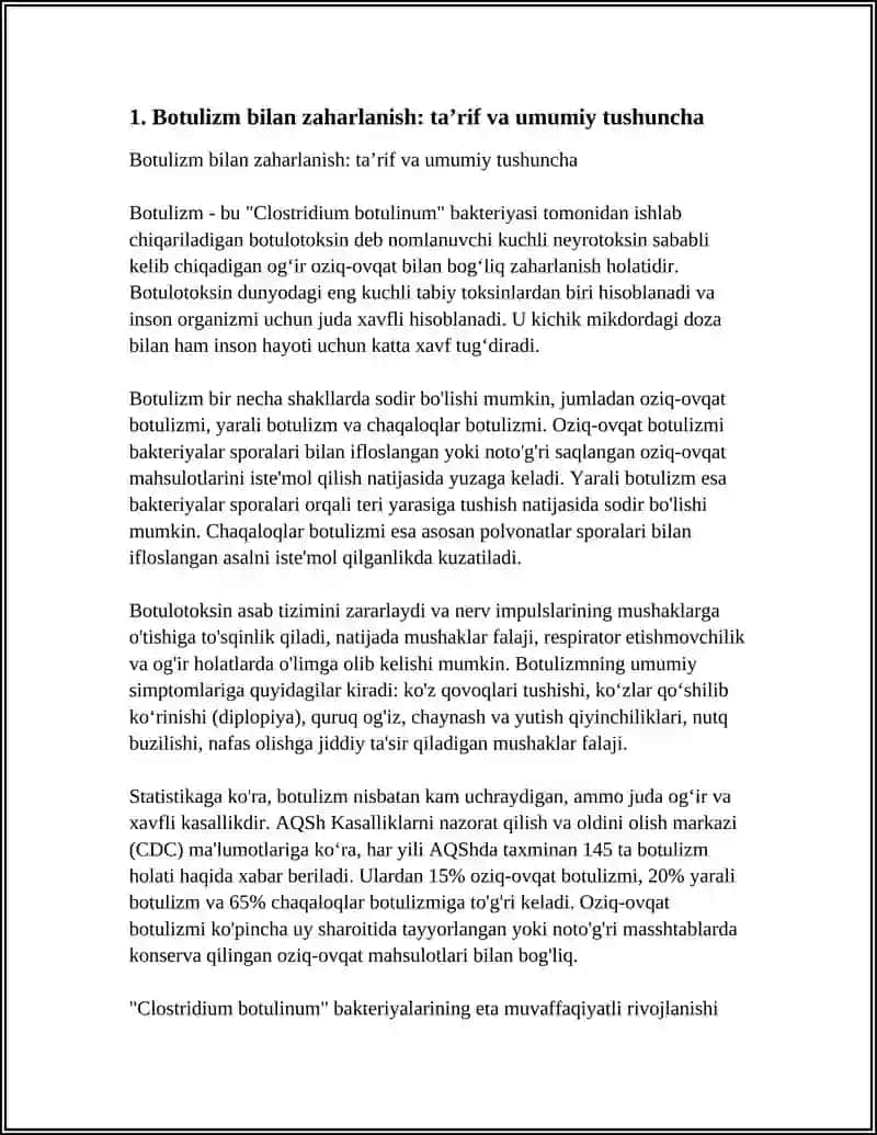 BOTULIZM BILAN ZAHARLANISH 3