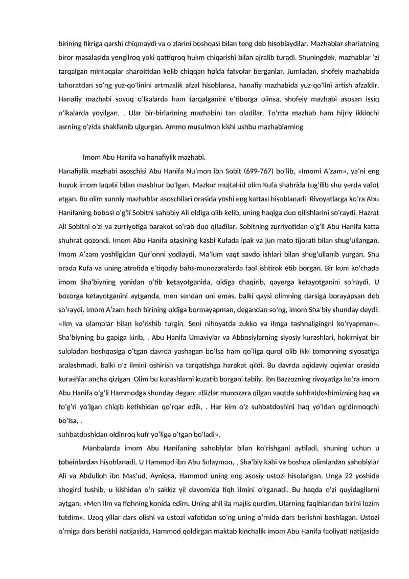 Markaziy Osiyo tarixida Xanafiya Mazhabining O'rni 3