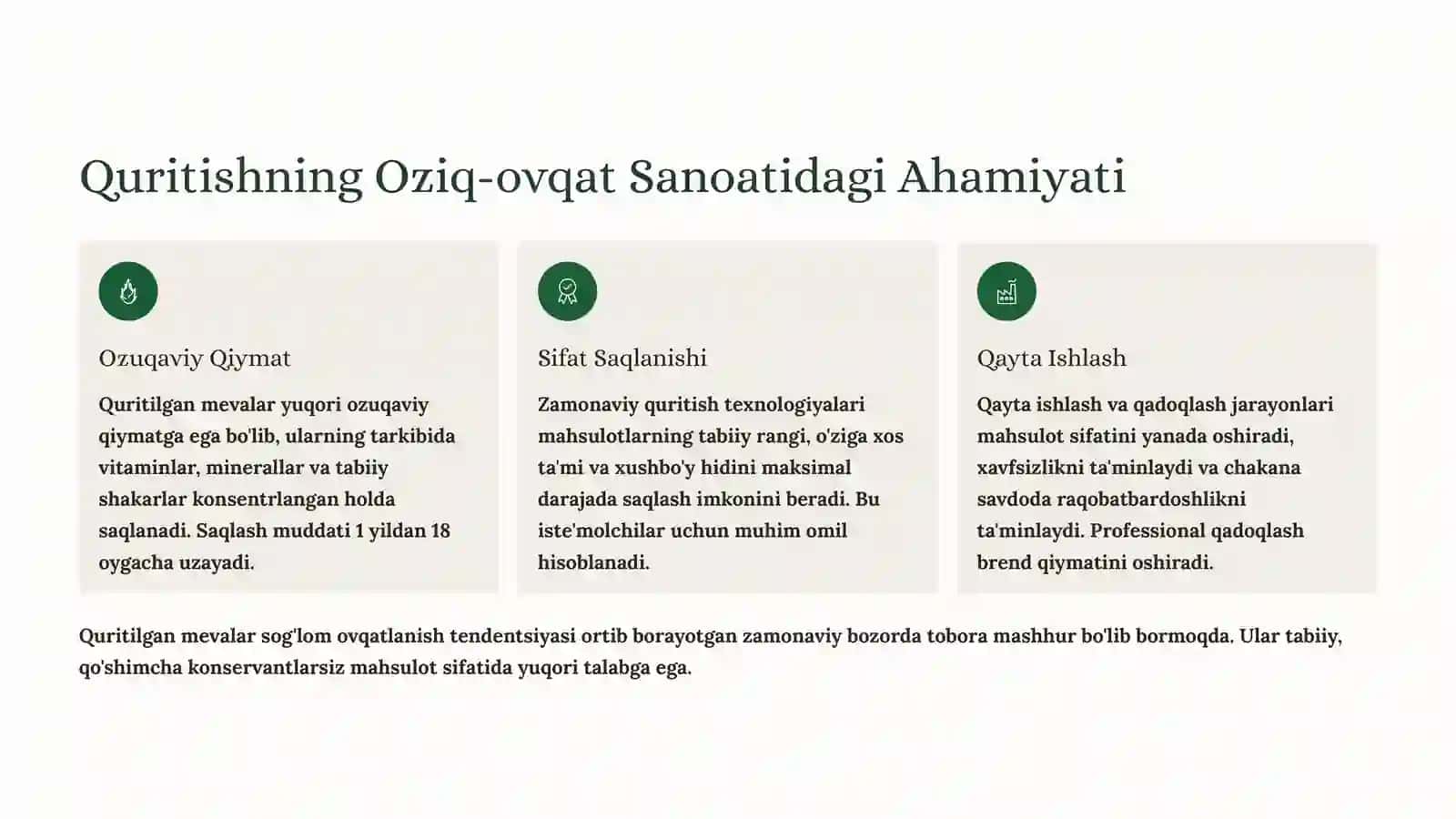 Quritilgan Mevalardan Oziq-ovqat Mahsulotlari Tayyorlash 3