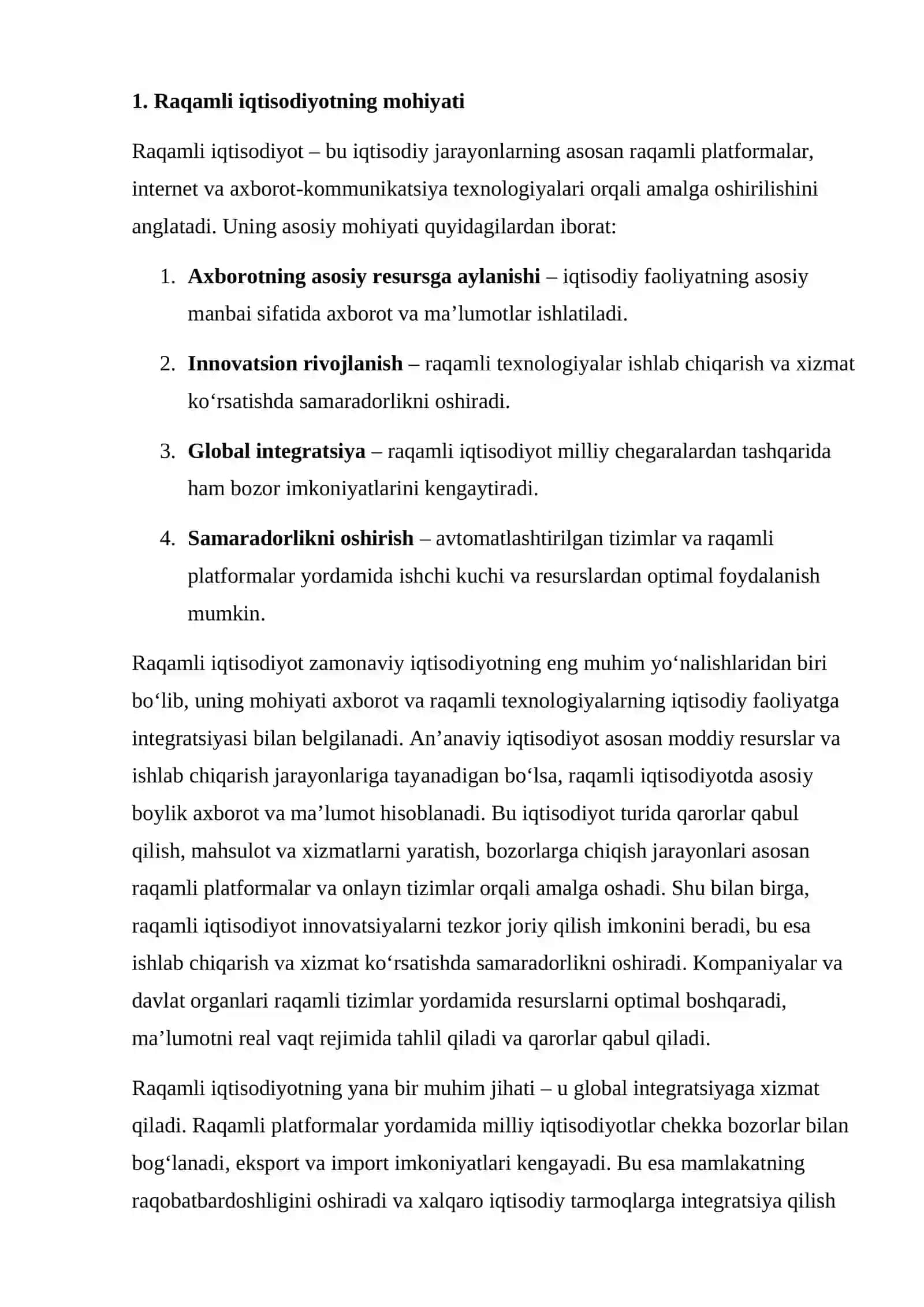 RAQAMLI IQTISODIYOTNING MOHIYATI VA XUSUSIYATLARI 3