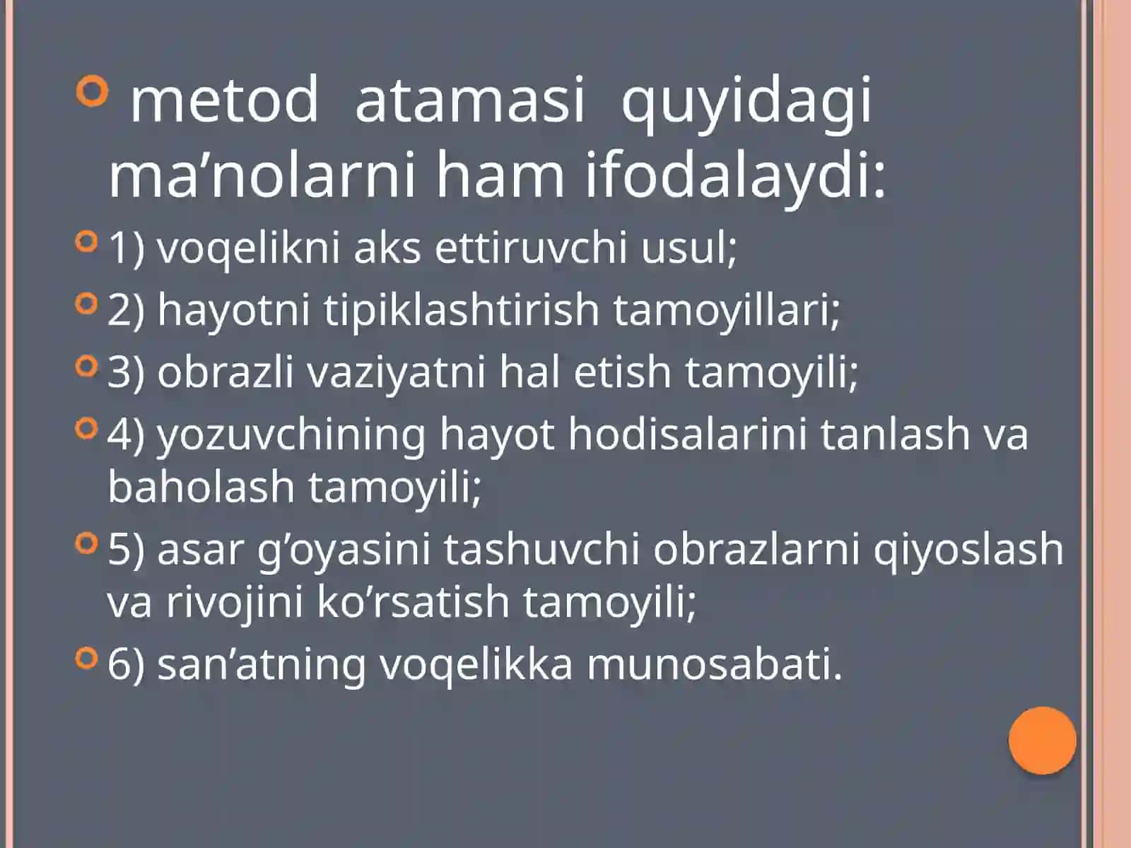 Ijodiy metod va uslublar 3