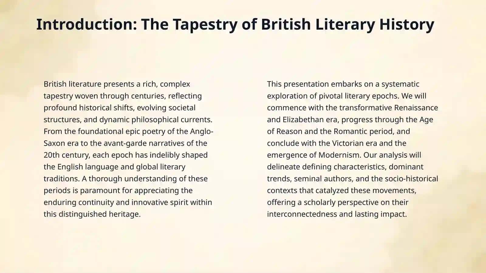 British Literary periods and its leading trends 3
