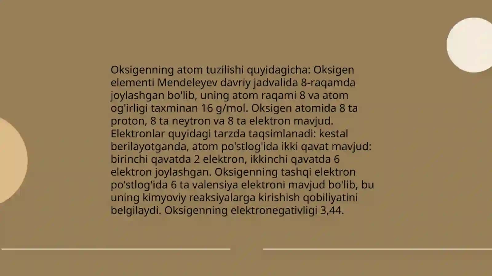 Oksigenning atom tuzilishi 3