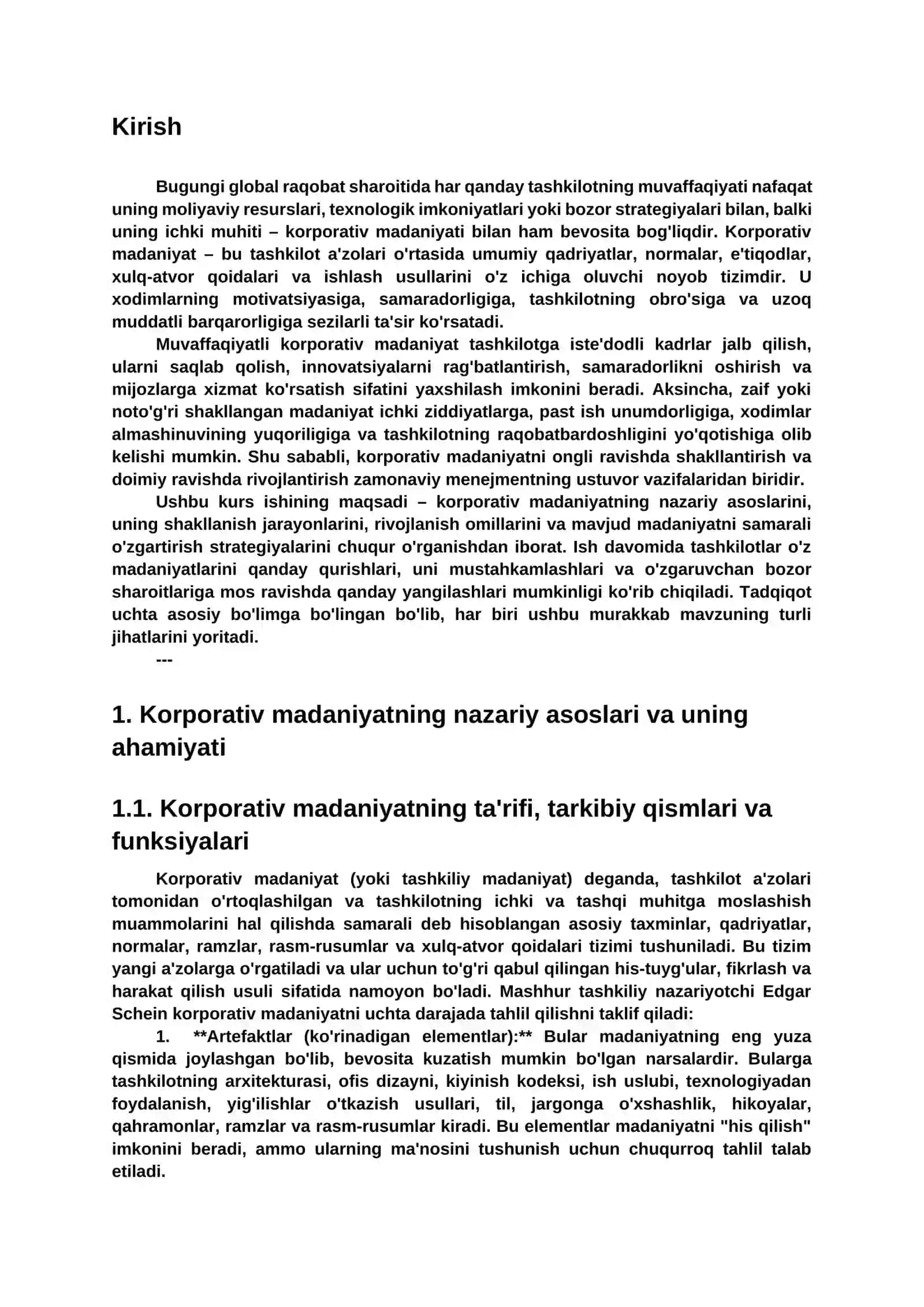 Korporativ madaniyatni shakllantirish va rivojlantirish 3