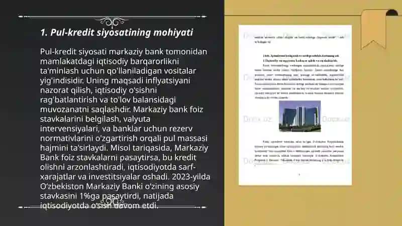 Iqtisodiyotni tartibga solishda davlatning pul-kredit siyosati vositalari 3