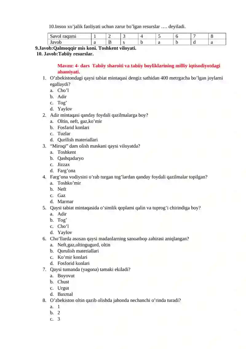 8-sinf GEOGRAFIYA 3