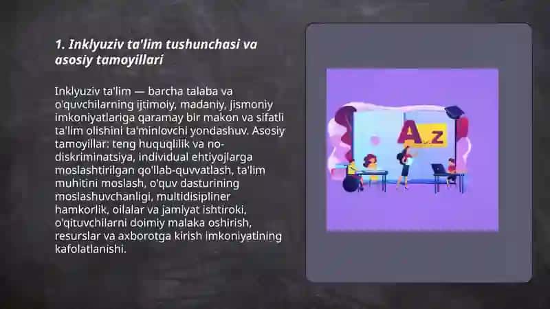Inklyuziv ta'lim predmeti, maqsad va vazifalari 3
