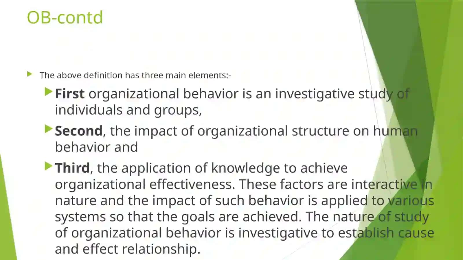 Organizational Behaviour— BBA-5th 3