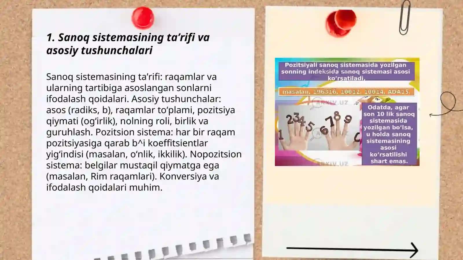 Turli sanoq sistemalari haqida tushuncha. Pozitsion va nopozitsion sanoq sistemalari 3