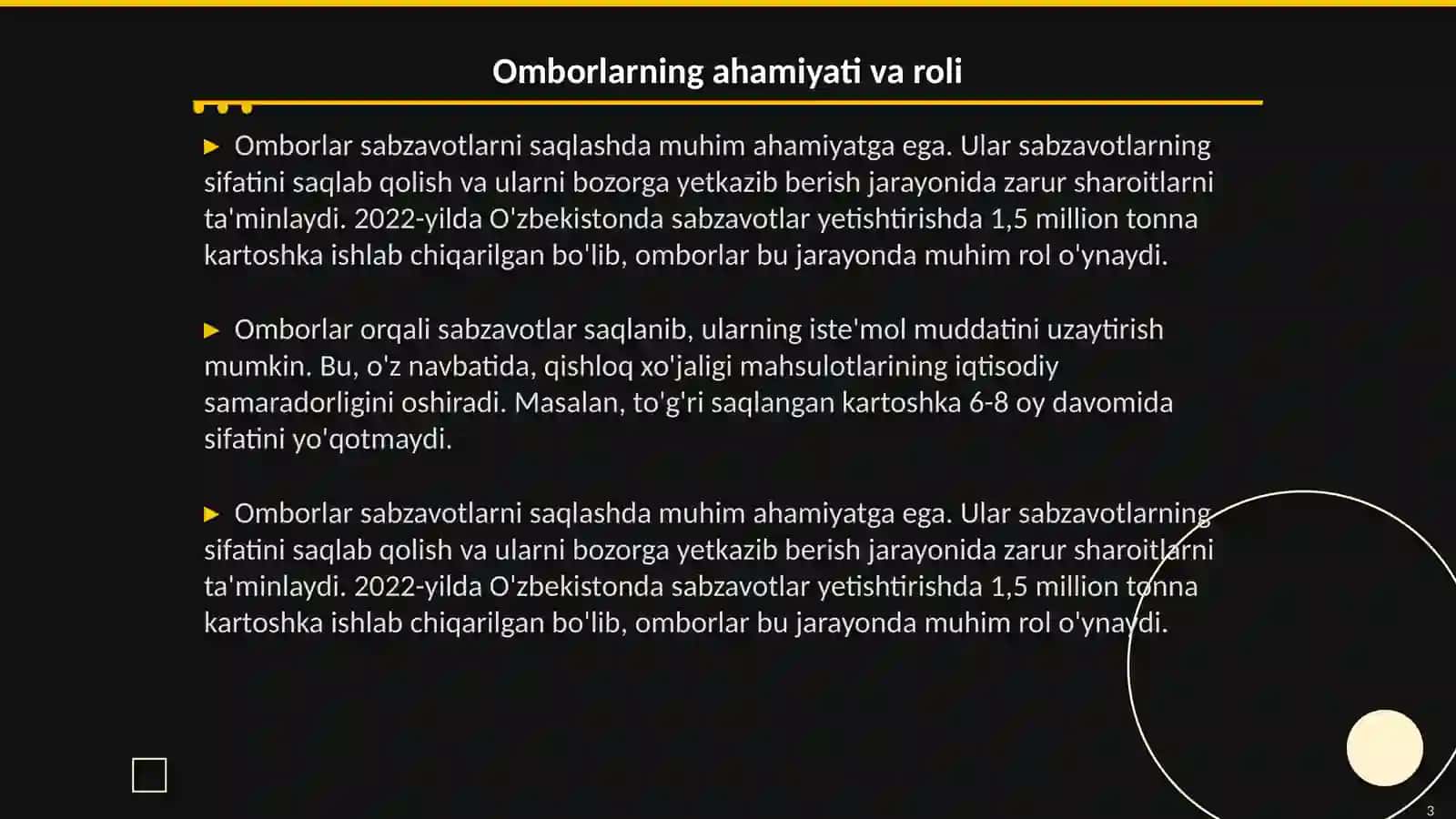 Kartoshka, karam va boshqa sabzavotlami saglash uchun omborlar 3
