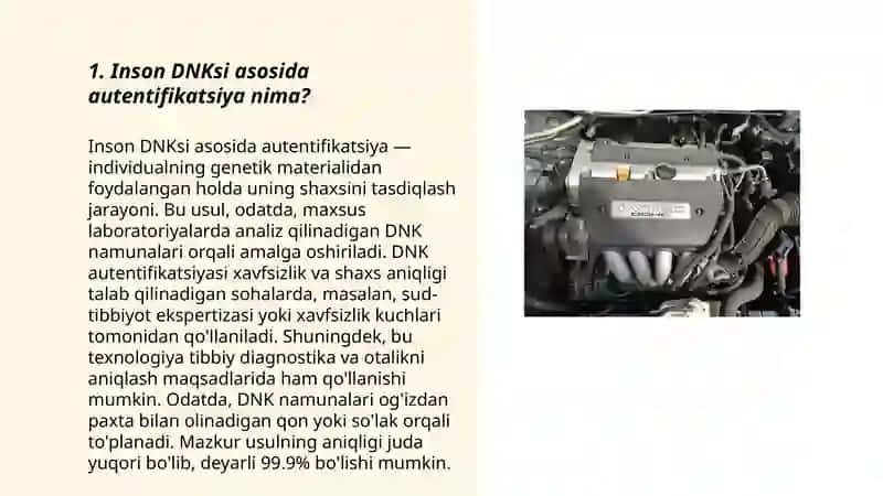 Kelajak texnologiyasi sifatida inson DNK ma'lumotlari asosida autentifikatsiya qilish imkoniyatlari 3