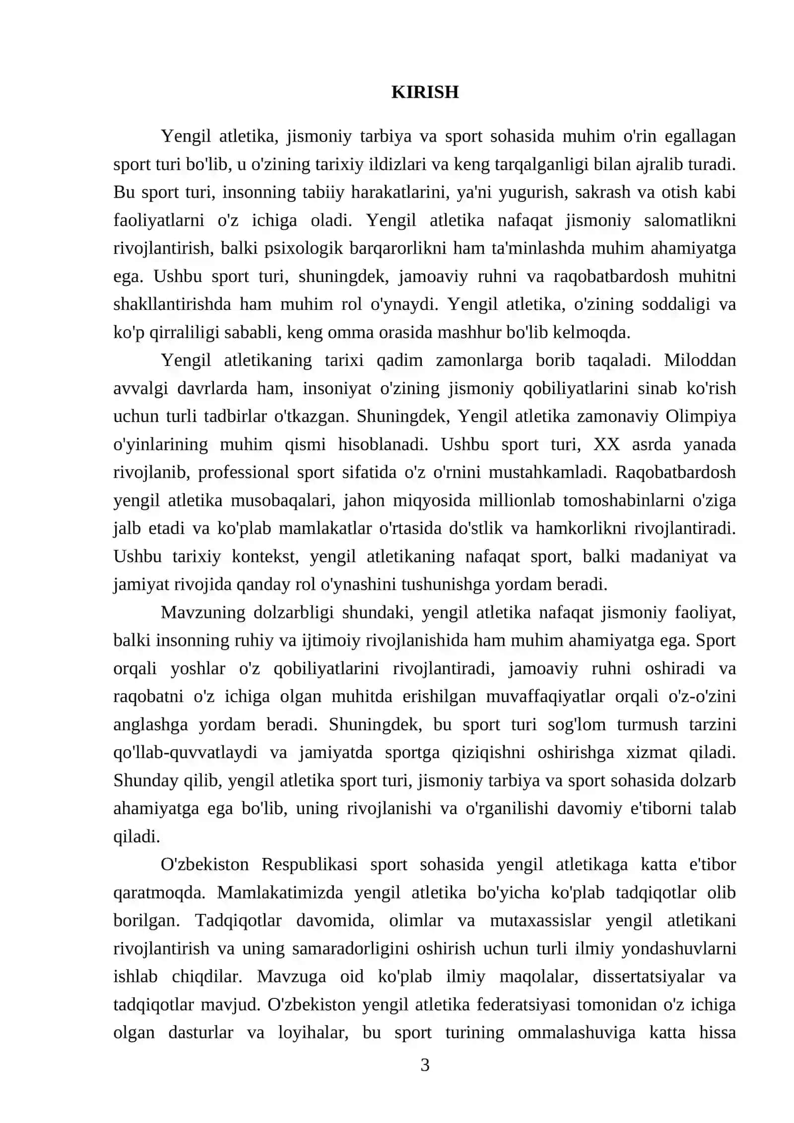 Yengil atletika sport turi 3