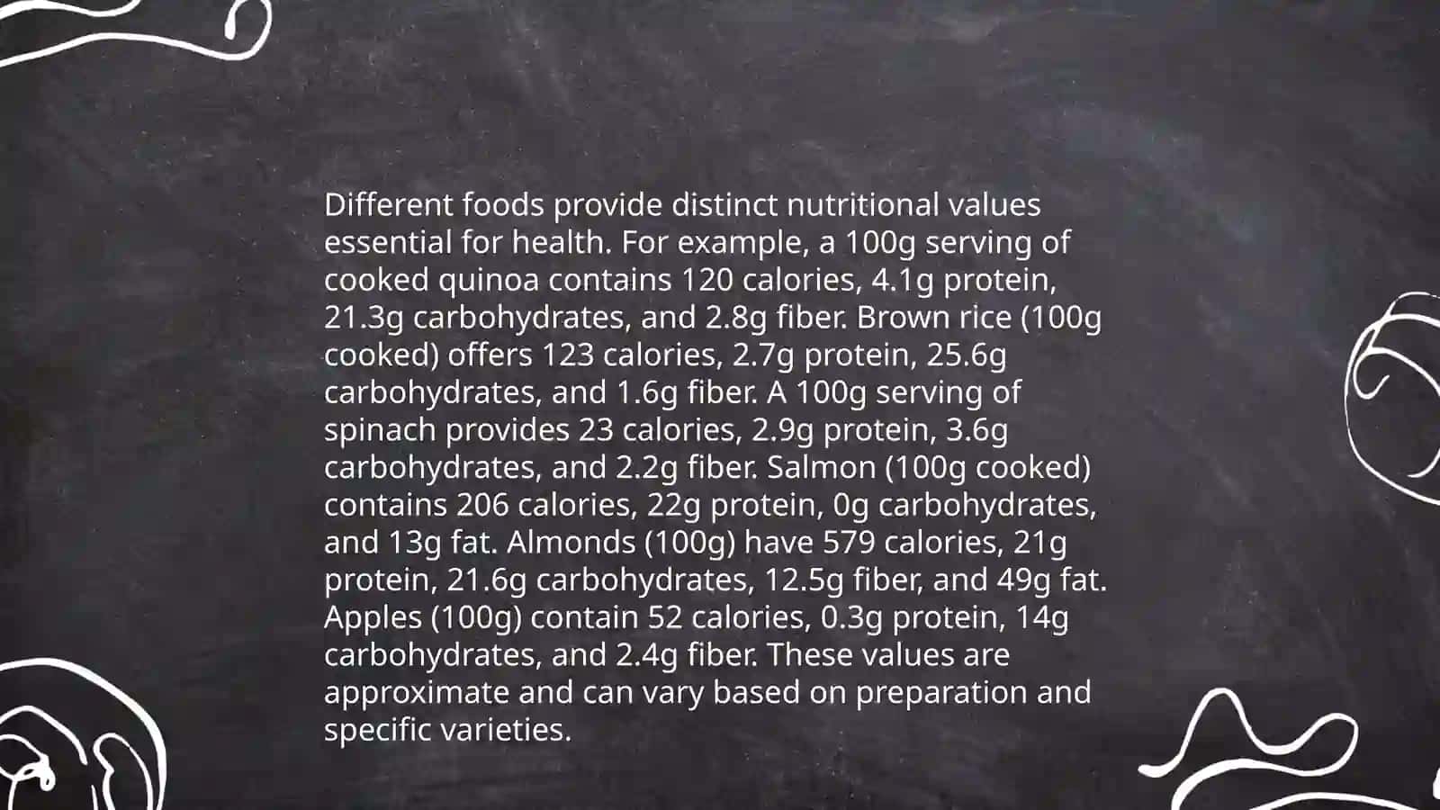 Plan: Nutritional Value of Different Foods 3
