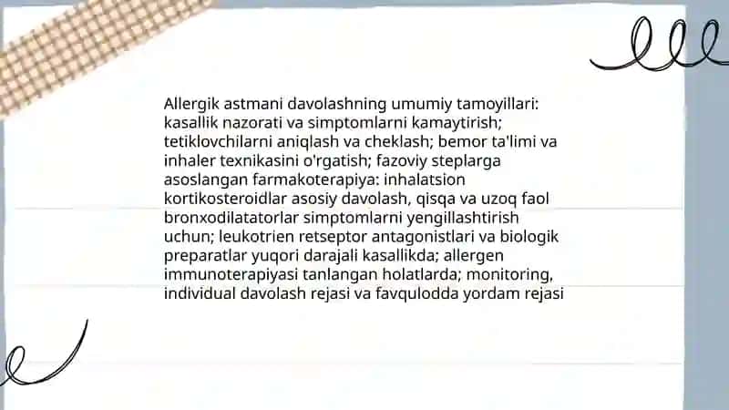 Allergik astmasini davolash 3
