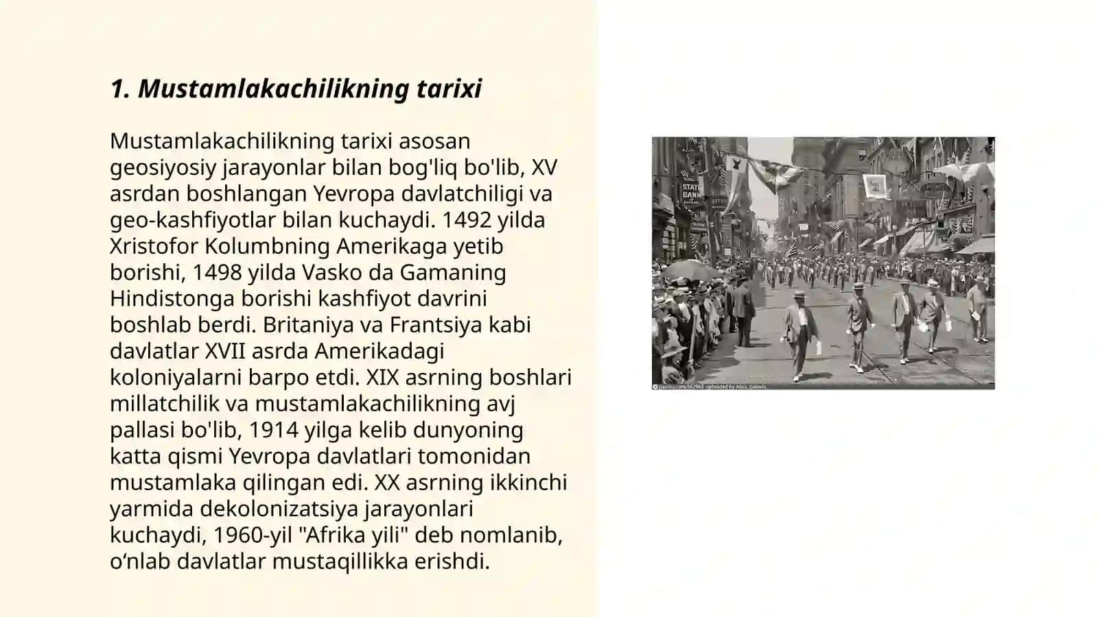 Dunyoda mustamlakachilik tartiboti 3