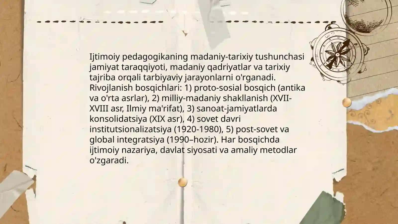 Ijtimoiy pedagogika rivojlantirishining madaniy - tarixiy asoslari 3