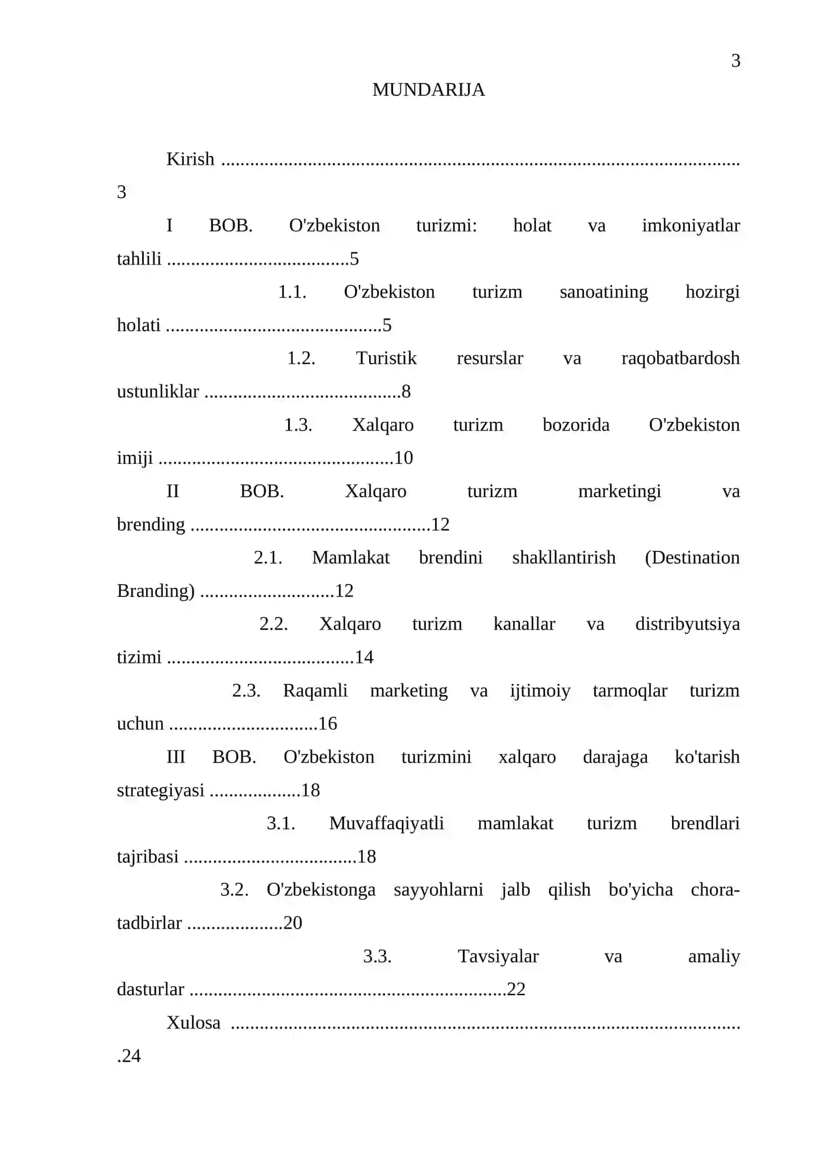 "O'zbekiston turizm potentsialini xalqaro maydonga olib chiqish" 3