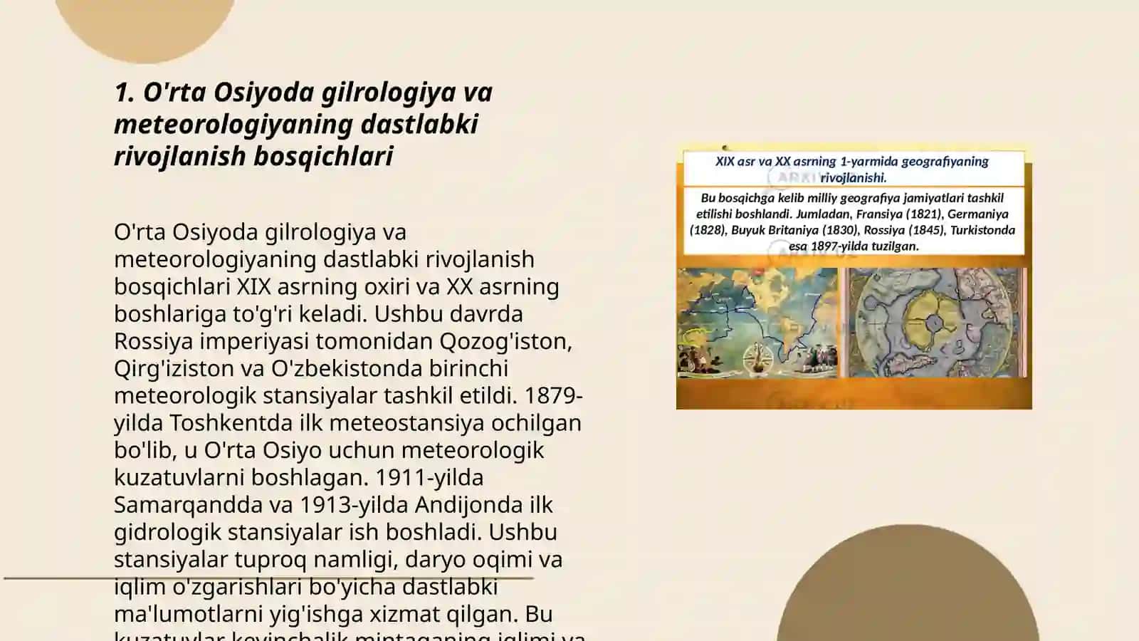 O'rta Osiyoda gidrologiya va meteorologiyaning rivojlanish tarixi 3