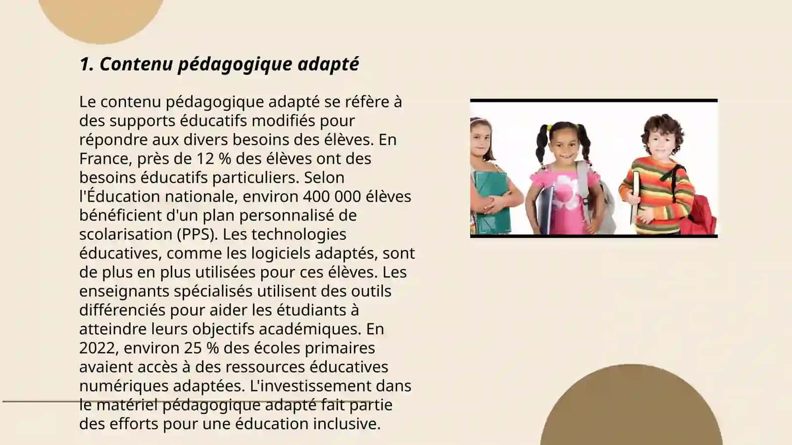 Caractéristiques des manuels scolaires pour enfants et jeunes 3