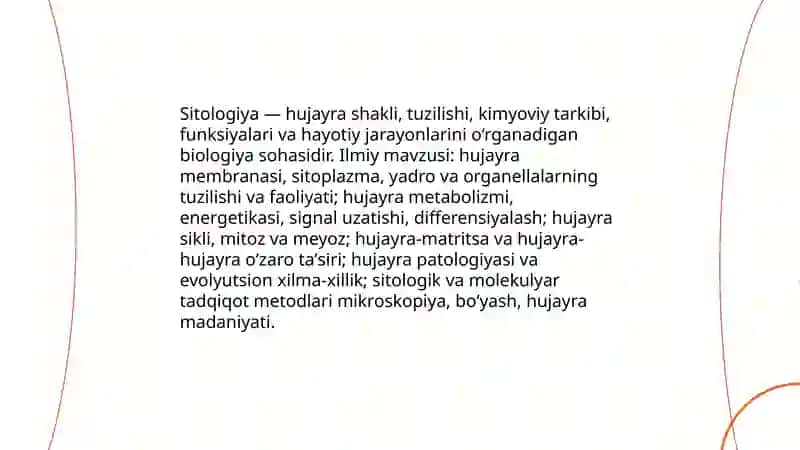 Umumiy sitologiya asoslari, tarixi va oʻrganish uslublari 3