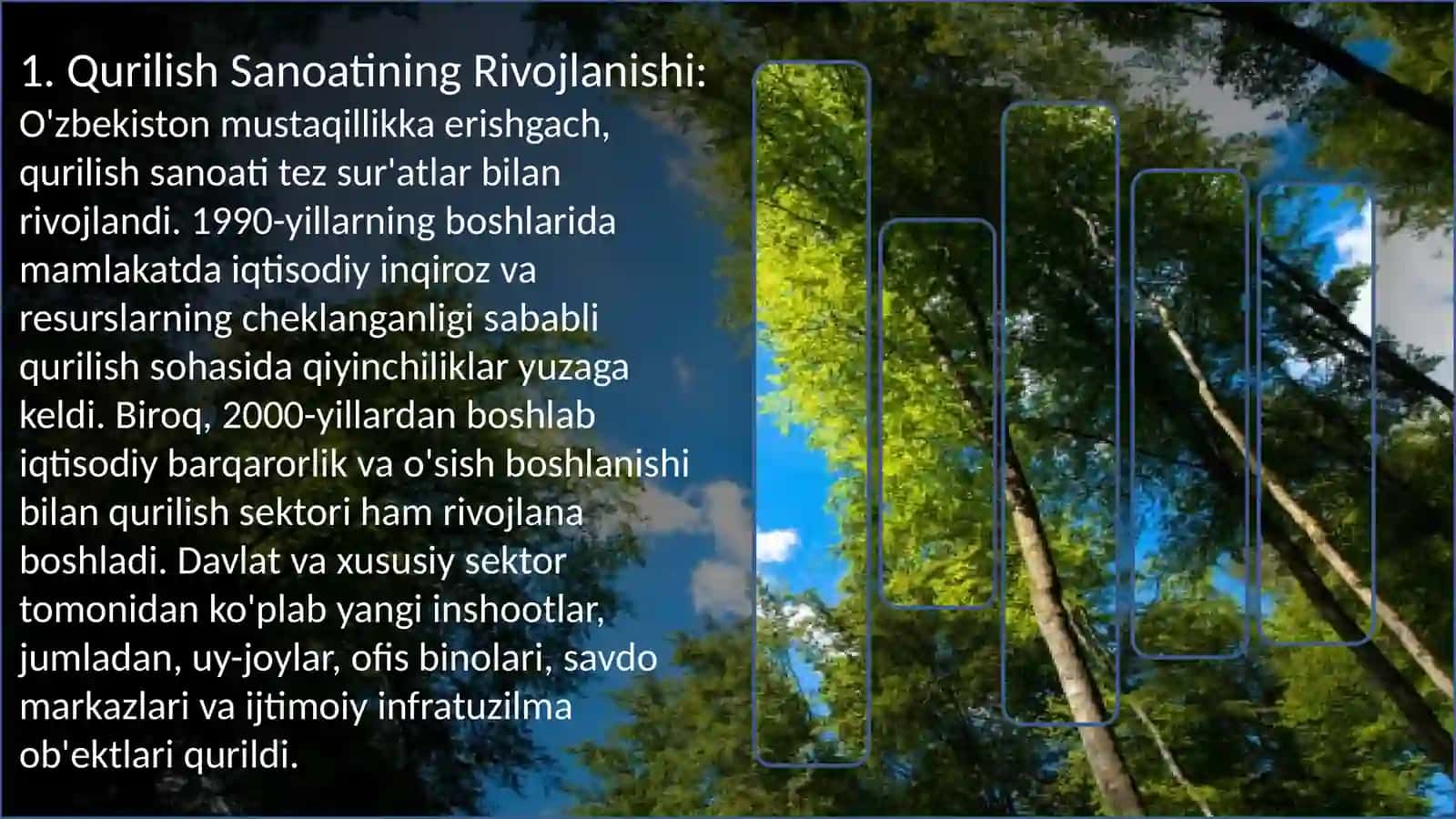 Mustaqillik yillarida binokorlik va me`morchilik 3