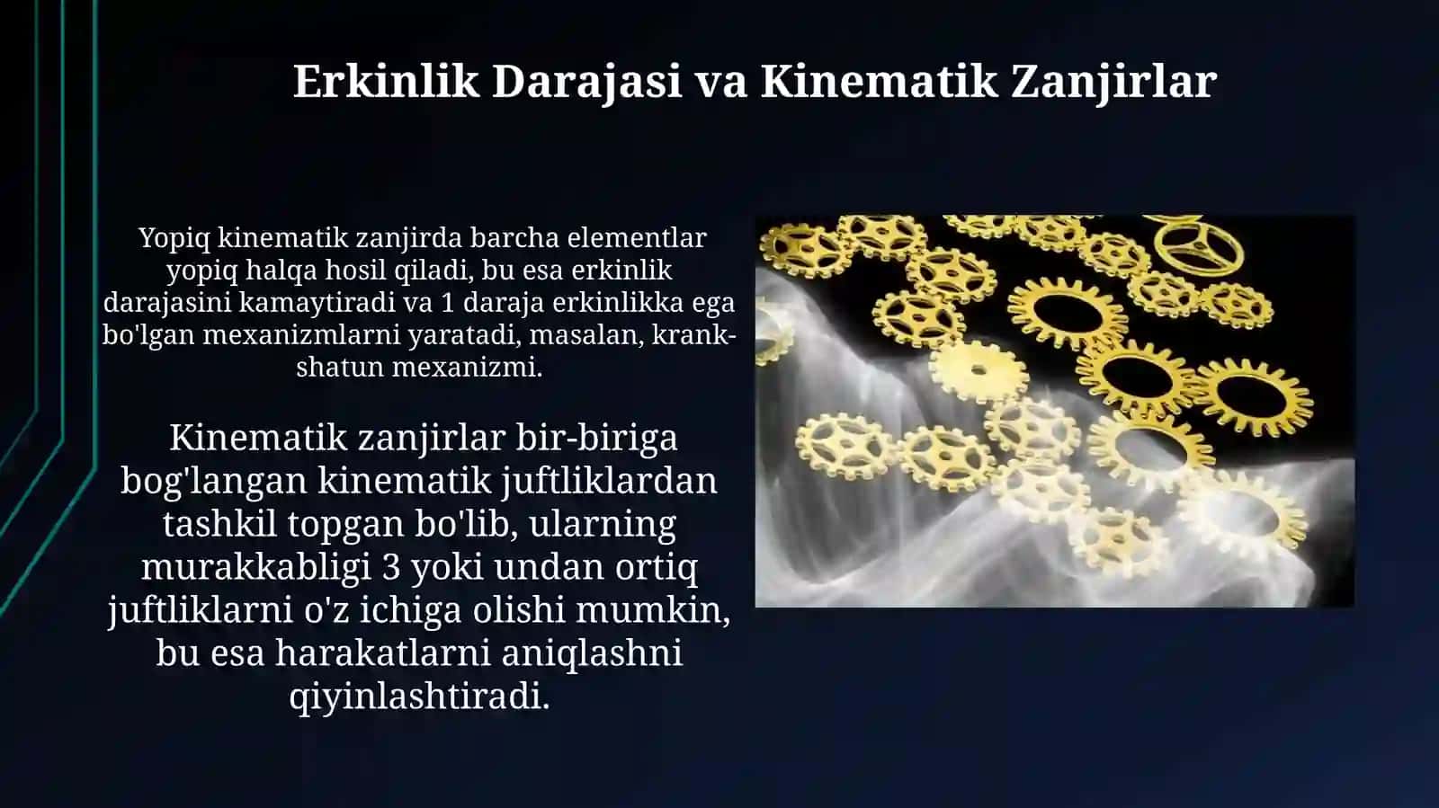 Kinematik juftlar nazariyasi 3