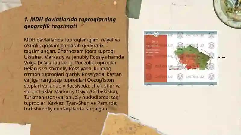 MDH davlatlari tuproqlari mavzusi 3