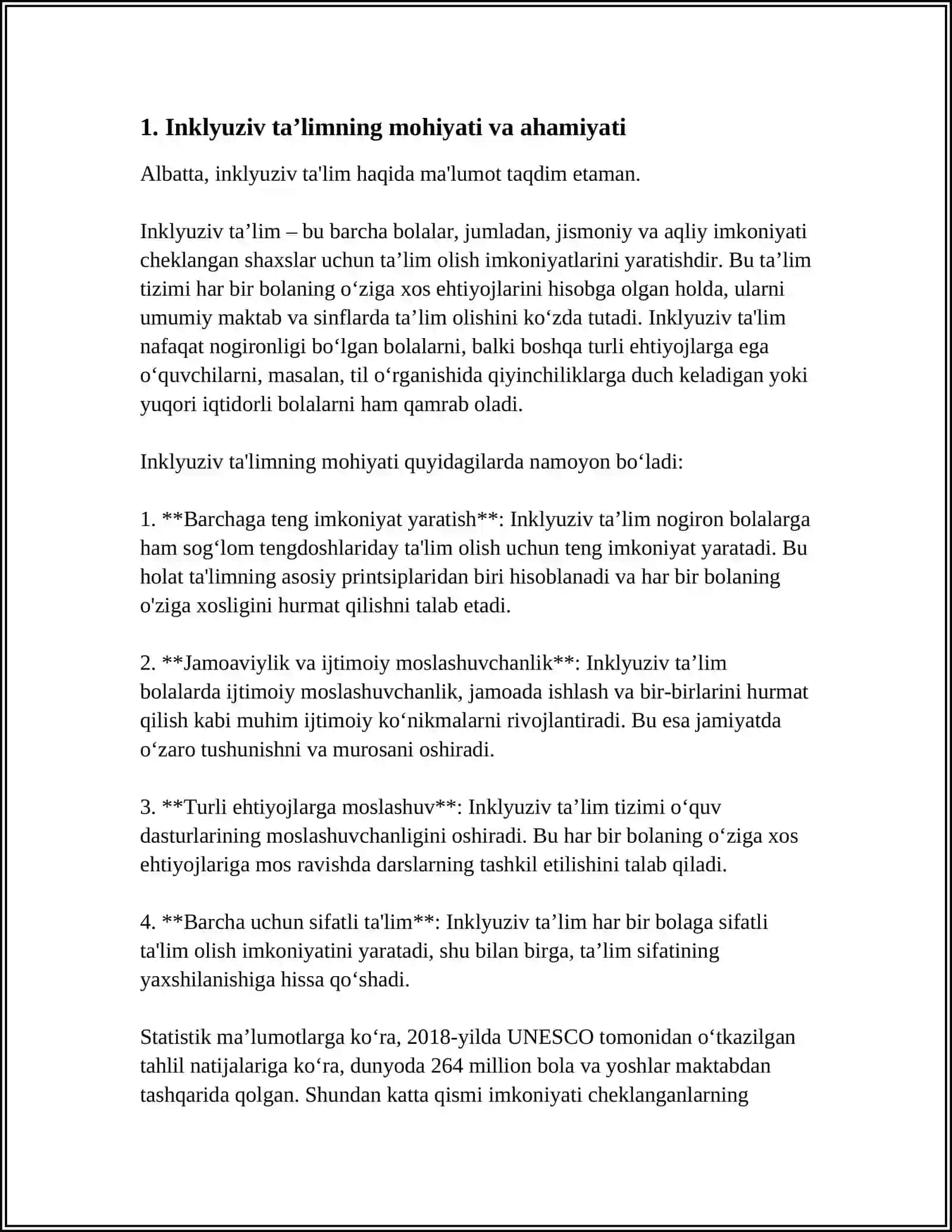 INKLYUZIV TAʼLIMNI JORIY QILISH DAVR TALABI SIFATIDA 3