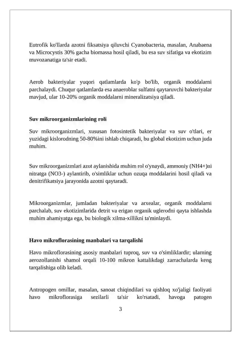 Mikroorganizm ekologiyasi 3
